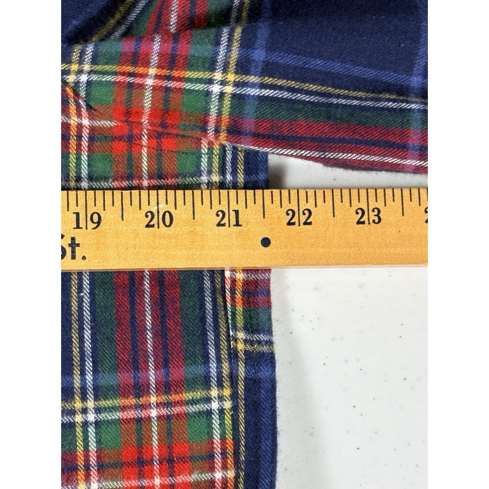 LL Bean Flannel Shirt Women M Relaxed Fit Scotch Plaid Long Sleeve Button Up NEW - Picture 7 of 8